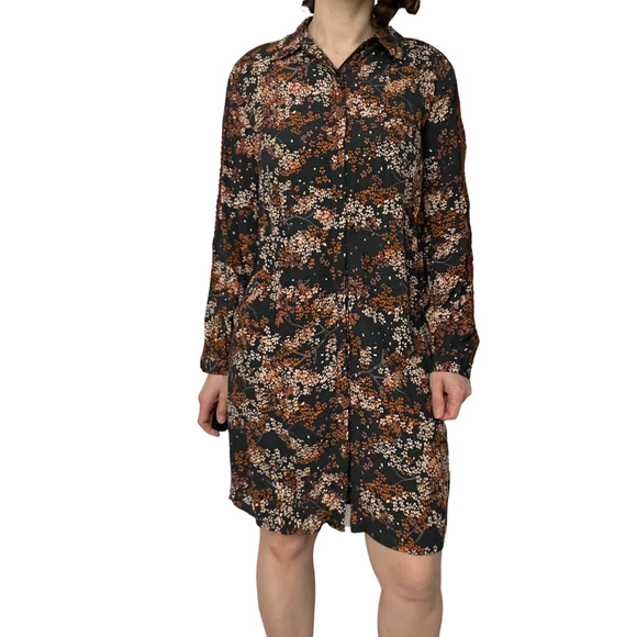 SCOTCH & SODA SHIRT DRESS VISCOSE Floral Print Women Size Medium - Picture 2 of 11